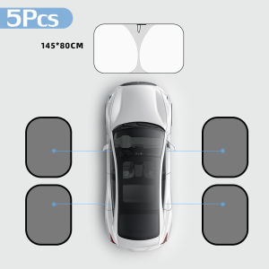 NEW ใหม่ ร่มบังแดดหน้ารถยนต์ กันความร้อนในรถยนต์ UPF50+ มีช่องว่างสำหรับกล้องหน้ารถ มีด้ามจับ พร้อมส่งจากไทย ขนาด 80x140 cm.