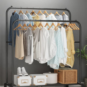 PROMO!! Dejavu Rak Baju Stand Hanger Gawang Rak Gantungan Baju Dengan Rak Celana Jemuran Baju Mulig Rak Besi Gamis Butik Bazar HSH107