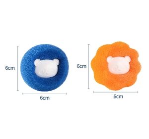 ลูกบอลซักผ้า ลูกบอลยางซักผ้า กําจัดขน สําหรับเครื่องซักผ้า ใช้ซ้ําได้ เพิ่มพลังซัก เพิ่มแรงขยี้ขจัดคราบ ฟองน้ำ PU