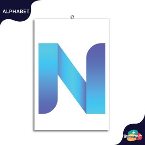 TENNESY HIASAN DINDING ALPHABET HURUF FONT KUSTOM NAMAWHITE BLUE 10x20CM WALL DECOR PAJANGAN KAYU DEKORASI DINDING KAMAR TIDUR RUMAH