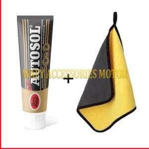 Paket isi 2  - Autosol 50 Gram + Kain Lap Microfiber