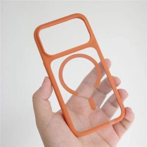 Luxury AI Touch Camera Button Transparent Case For iPhone 17Pro 17 Pro Max Air Clear Wireless Charging Hard Armor Cover