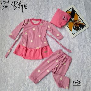 LABEBAH SETELAN BAJU MUSLIM BRANDED ANAK CEWEK SET HIJAB BAJU ANAK PREMIUM ATASAN DAN CELANA PANJANG BAHAN BABYTERRY APLIKASI REMPEL BILQIS SERIES USIA 1-9TAHUN SETELAN TUNIK BABY TERRY BAJU NGAJI MURAH KEKINIAN SET LEBARAN COUPLE COD