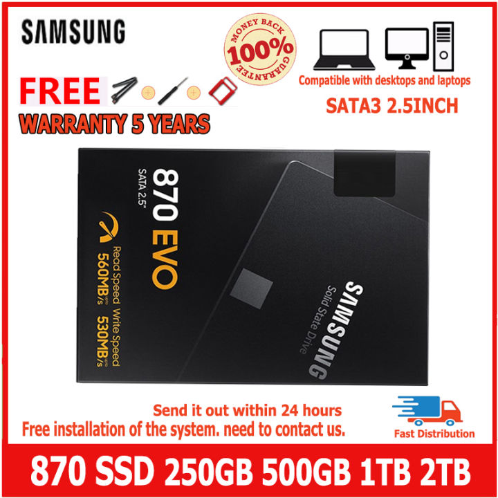 [24h Ship] Samsung SSD 870 EVO 250GB 500GB 1TB SATA III 2.5 Inch Internal Solid State Drive For