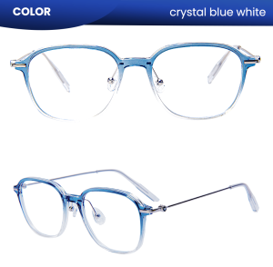 IOOI Eyewear -  Kacamata Kotak TR Metal Lentur Anti Radiasi Blueray Photocromic Pria Wanita 83099