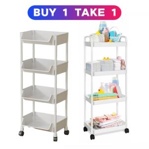 Buy 1 Take 1 Multifunctional Rolling Storage Cart Spaces Book Display Ideal for Kitchen Bedroom Storage