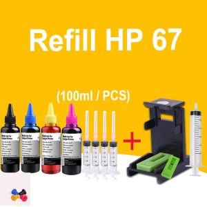 HP 67 หมึก HP 67XL หมึก HP67XL 100ml หมึกเติมหมึกเติมสำหรับ HP 1255 2332 2732 2752 2755  4140 4152 4155 4158