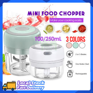 Mini Garlic Chopper Wireless Garlic Grinder Machine 100ML & 250ML Handheld Food Processor Meat Nut Cutter Vegetable Onion Crusher