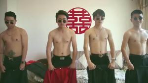 Best mans dress Chinese wedding dress Chinese style 伴郎服中式结婚礼服中国风兄弟团服装婚礼相声服大褂伴郎团服马褂