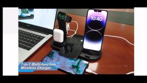 5 In 1 Wireless Charger Stand Pad For IPhone 15 14 13 12 11 X Apple Watch Airpods Desk Phone Chargers Fast Charging Dock Station