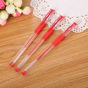 10 Cây Bút nước mực xanh đỏ đen ngòi 0.5mm bút gel thân trơn bút văn phòng