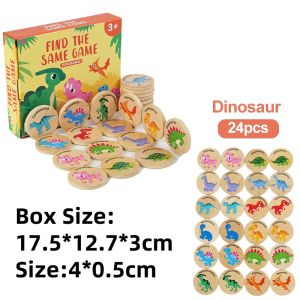 Cartoon Dinosaur Puzzle Game Number Transportation Memory Chess Educational Toys for Kids