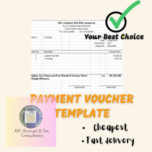 Automate Payment voucher Template SME - Fast & Easy to use Payment Voucher Baucar Bayaran 付款凭证