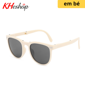[Bé Sẽ Thích] Kính Gập Gọn thời trang cho bé phong cách Retro gọng vuông bầu đủ màu Model mã Y3001 - kheshop