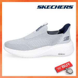 Skechers สเก็ตเชอร์ส รองเท้าผู้ชาย Mens Go Max-athletic Air Mesh Slip on Walking Shoe Sneaker - 212237-Gray Air-Cooled Goga Mat