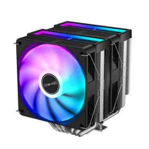 ARGB ประสานงานตู้เย็นพัดลมซีพียูคู่6X6mm ท่อความร้อนสำริดเทคโนโลยี AGHP หนาแน่น158มม. แผนสำหรับอินสแตนซ์หอคอยกลางขนาดเล็ก