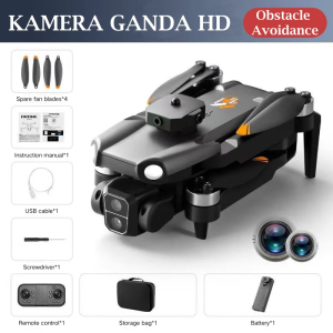 Drone S119 Profesional 4K Dengan Kamera Ganda 5G WIFI Smart Obstacle Avoidance FPV Motor Brushless