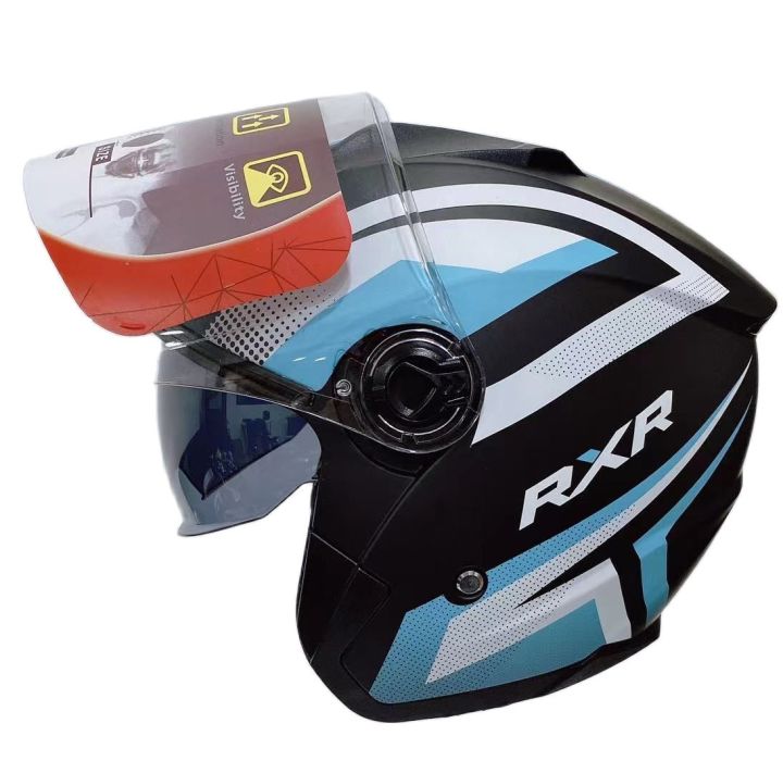 Evo Rxr Helmet Store RXR Half-Face Dual Visor 065C-3 Blade