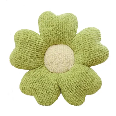 Flower Shape Plush Chair Pad Fluffy Chair Seat Cushion Full Filling Comfortable Office Sofa Living Room Decoration Pillow