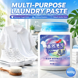 Multi Effect Laundry Paste Stronger Cleaning Power Deep Stain Remover For Clothes Whitening Brightening Cleaning Stain Removal Yellowing Removal Color Bleach Cleaning Paste Oil Stain Fruit Stain Removal Laundry Detergent