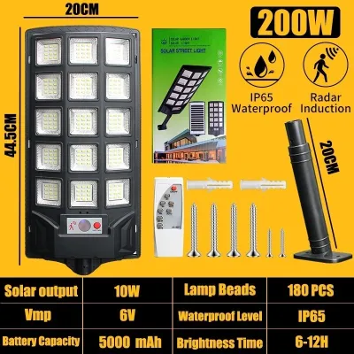 KEELAT Solar Outdoor Garden Lamp IP65 Waterproof Auto On Off Street Light