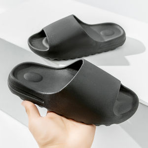 Solid Color Summer Slippers Flat Shoes Student Flip-Flops Slippers CoupleS Slide Sandals