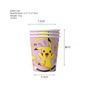【Pink Series】Pokemon Party Supplies / Pokemon Theme Party Decoration / Event Kit / Birthday Ornament Local Stock