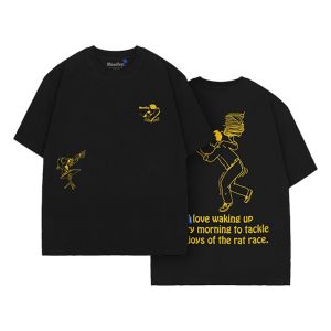 Moutley Kaos Pria Lengan Pendek Oversized Fit Katun 16s Survive OL-M080125