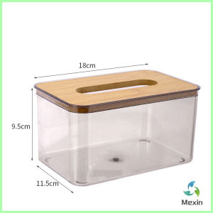 Mexin กล่องทิชชู่ กล่องใส่ทิชชู่ แบบใส กล่องกระดาษทิชชู่แบบถอดได้ เก็บทิชชู่ tissue box