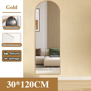 50x160CM Thicken Full Body Mirror With Stand Wall Hanging Dressing Mirrors Vanity Mirror Whole Body Mirror Floor Length Mirror Roundhead Long Mirrors