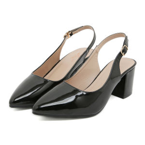 【DS】Korean GloosyHigh Heels Sandals Block-Heel for women 2inch heels