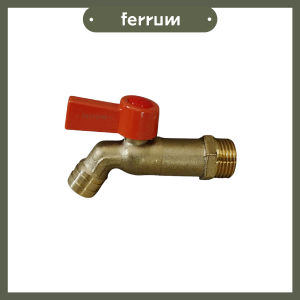 [ FERRUM ] Keran Air Kran Tembok Taman Bola Kuningan E04 Ukuran 1/2"  3/4" Inch