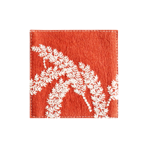 Durable Cotton Linen Drink Coasters Feature Double Side Embroidered Design For Effective Heat Protections