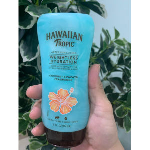 Dưỡng Thể Sau Phơi Nắng Hawaiian Tropic Weightless Hydration After Sun Lotion 177ml - hàng xịn - Công thức siêu nhẹ khi lên da không gây bết rích khó chịu. Giữ và dưỡng ẩm lên đến 24h.
