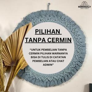 MINIMALY07 Kaca Dinding (DIAMETER 50CM) Cermin Dinding Cermin Cermin Aesthetic Cermin Gantung
