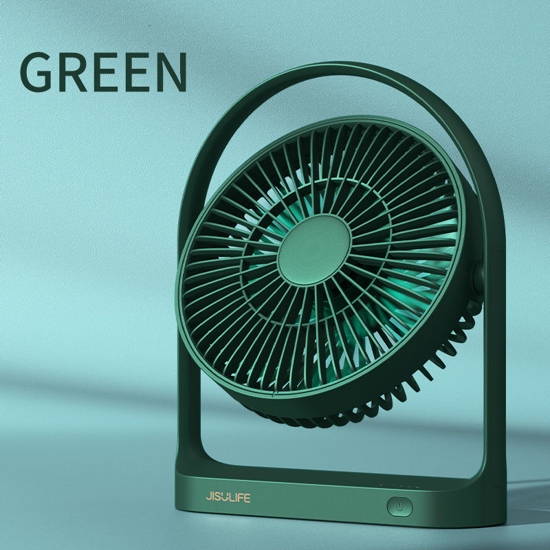 JisuLife  Upgraded desktop fan Rechargeable desk fan wireless fan 4000mAH table fan with 4 gear wind speed 270 degree rotatable fan portable fan compact and exquisite fan produce natural wind