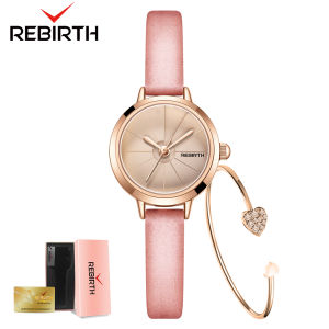 REBIRTH Jam Tangan Wanita Korea Panggilan Mini Antik Kasual Tali Kulit Jam Tangan Cewek
