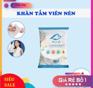 Khăn tắm nén du lịch cotton lớn 70x140cm dùng một lần loại lớn dày nặng 90g ❖KHĂN NÉN KHÁCH SẠN ❖