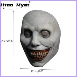 tantuoye หน้ากากผีฮาโลวีนสำหรับเทศกาลบาร์หน้ากากบ้านผีสิงหน้ากากสยองขวัญเล่นบทบาทรอยยิ้มหน้ากากตาสีขาว