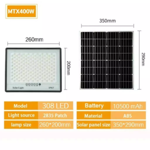 Bright Solar Light Outdoor Waterproof LED Flood Light Street Lamp Wirh Remote/60W/150W/200W/400W/MS