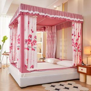 ผ้าม่าน 4 ด้าน ดีไซน์ใหม่มุ้งกันยุง5ฟุต มุ้งกันยุง 6/6.6 ฟุต มุ้งพร้อมผ้าม่าน ผลการแรเงาที่ดีขึ้นมุ้งพร้อมผ้าม่านมีประโยชน์มากกว่า