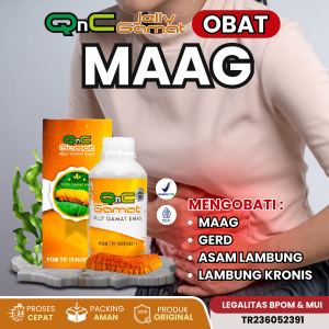 Obat Maag Obat Asam Lambung Obat Sakit Perut Obat Susah Bab Obat Sakit Perut Sebelah Obat Nyeri Ulu hati Obat Sesak Dada Untuk Anak Dan Dewasa - QnC Jelly Gamat Ekstrak Teripang Emas 100% Halal BPOM