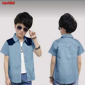 hem kids 361 kemeja salur(lengan pendek) anak laki laki usia 3-12thn/cod