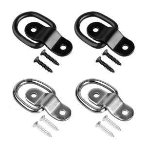 Reinforced Trailer Door D Rings Hook Trailer Tie Down Anchors Locking Mechanism With Rustproof Black Finish