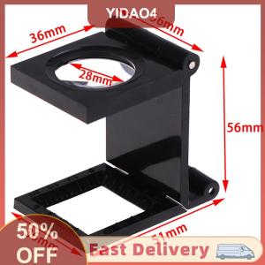 【YIDAO4】 10x28mm gấp Kính lúp đứng Loupe với quy mô cho công cụ dệt thủy tinh quang học