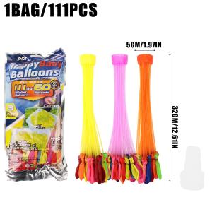 111pcs/bag Filling Water Balloons Funny Summer Outdoor Toy Balloon Bundle Water Balloons Novelty Gag Toys For Children