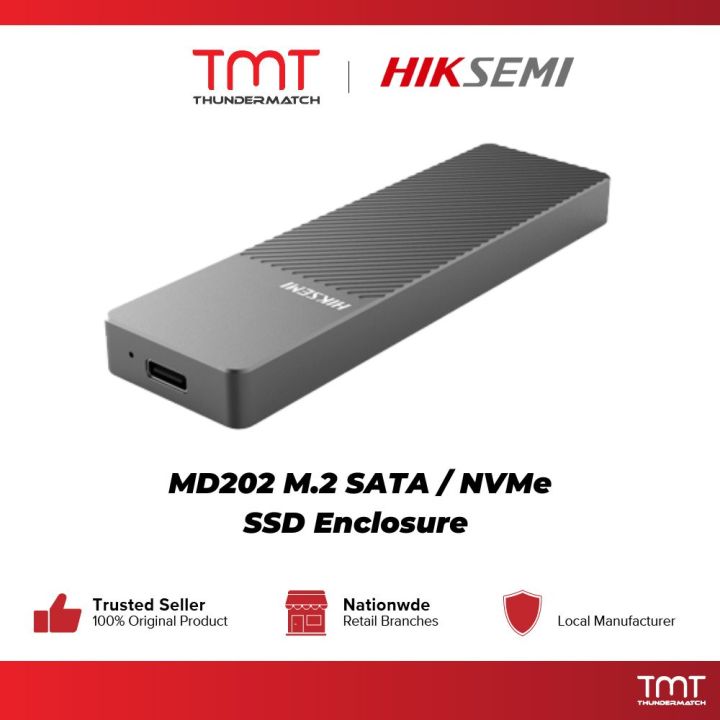 HIKSEMI MD202 M.2 SATA / NVMe SSD Enclosure | Lazada