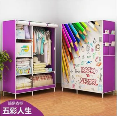SKY E-COMMERCE CO.Ltd COD Fashion 3D Non Woven Clothes Storage Wardrobe Easy to Install