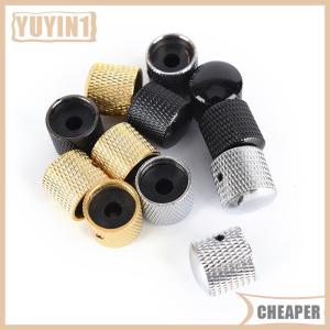 [COD] EHBqna SPORTS 4pcs โลหะไฟฟ้าเบสกีตาร์เสียงควบคุมลูกบิดโดมลูกบิด + ประแจ