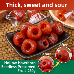 Hollow Hawthorn Seedless Fruit Candy for Food and Beverage Lovers  Smooth Texture  Seedless  250g Independent Packaging